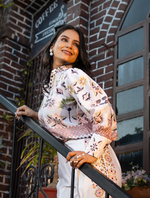 Printed Designer Co-Ord Set in Muslin Satin Fabric
