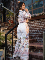 Printed Designer Co-Ord Set in Muslin Satin Fabric