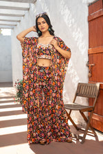 Digital Printed Hand Embroidered Indo Western Dress with Gharara