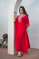 Pure Crepe Rani Kaftan with Pure Crepe Straight Pant