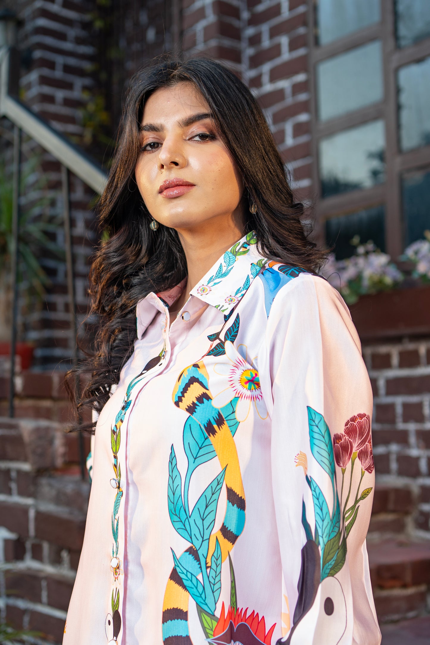 MultiColor Printed Modal Satin Designer Co-ord Set