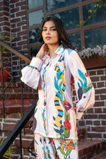 MultiColor Printed Modal Satin Designer Co-ord Set