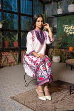 Pattern Printed Modal Satin Co-ord Set with Trouser
