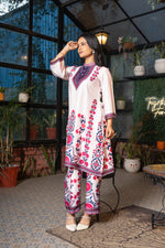Pattern Printed Modal Satin Co-ord Set with Trouser