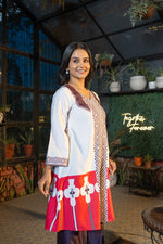 Digital Printed Modal Satin Co-ord Set with Purple Trouser