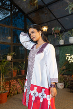 Digital Printed Modal Satin Co-ord Set with Purple Trouser