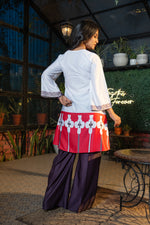Digital Printed Modal Satin Co-ord Set with Purple Trouser