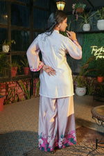 Floral Printed Modal Satin Co-ord Set with Trouser