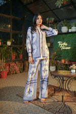 Printed Modal Satin Co-ord Set with Trouser