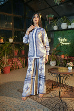 Printed Modal Satin Co-ord Set with Trouser
