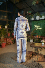 Printed Modal Satin Co-ord Set with Trouser