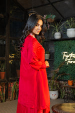 Rani Pure Chinon Hand Embroidered Co-ord Set with Plazo Set
