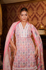 Chiffon Kurti Hand Embroidery Work with Printed Dupatta and Salwar