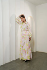 Light Color Printed Muslin Satin Co-ord Set with Pated Plazo Set