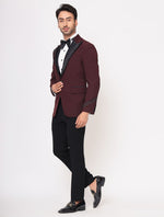 Wine Hand Embroidered Italian Fabric Tuxedos suit
