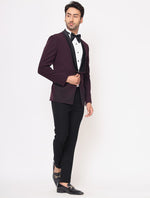 Wine hand embroidered Italian Tuxedos Suit