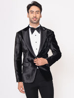 Black Silk Velvet Hand embroidered Tuxedos Suit