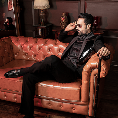 Black Italian Hand Embroidered Tape Work Tuxedos Suit