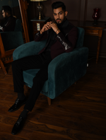 Wine Hand embroidered Italian Fabric Tuxedo Suit